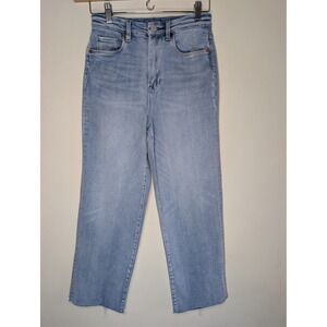 BLANKNYC The Baxter Ribcage Straight Leg Jeans Sz 26 Light Wash Denim Clean girl